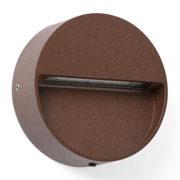 FARO 71962 - DUNE, corp de iluminat LED pentru scări, 3W, 230V, 2200/2700/3200/4000K, IP65, maro, rotund