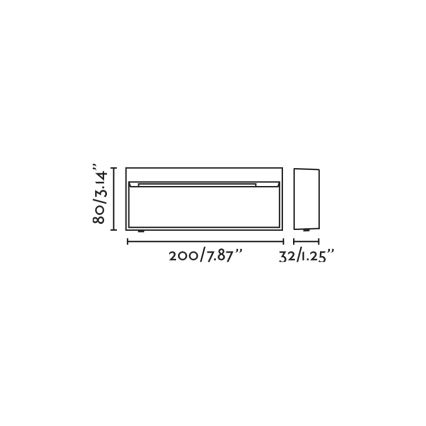 FARO 71966 - Aplică LED pentru scări DUNE LED/6W/230V 2200/2700/3200/4000K IP65 antracită dreptunghiulară