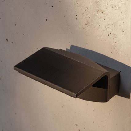 FARO 74456 - Lampă de perete solară LED cu senzor LUMA LED/5W/3,7/230V IP65 antracit