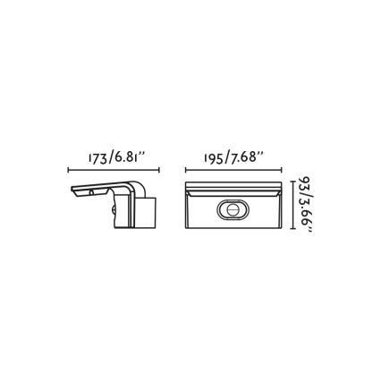 FARO 74456 - Lampă de perete solară LED cu senzor LUMA LED/5W/3,7/230V IP65 antracit
