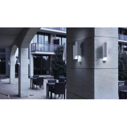 FARO 75500 - Aplică perete exterior STEPS 2xGU10/35W/230V IP44