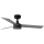 FARO CRUISER S 34285WT1S - Ventilator de tavan cu LED dimabil, 18W/230V, 2700/3000/4000K, Ø106 cm, gri/negru, Wi‑Fi Tuya + telecomandă