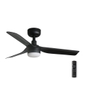 FARO MINI PUNT S LED 33822-1TW – Ventilator de tavan LED cu reglare a luminozității, 10W, 2700/3000/4000K, negru, Ø 90 cm + telecomandă