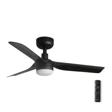 FARO MINI PUNT S LED 33822-1TW – Ventilator de tavan LED cu reglare a luminozității, 10W, 2700/3000/4000K, negru, Ø 90 cm + telecomandă