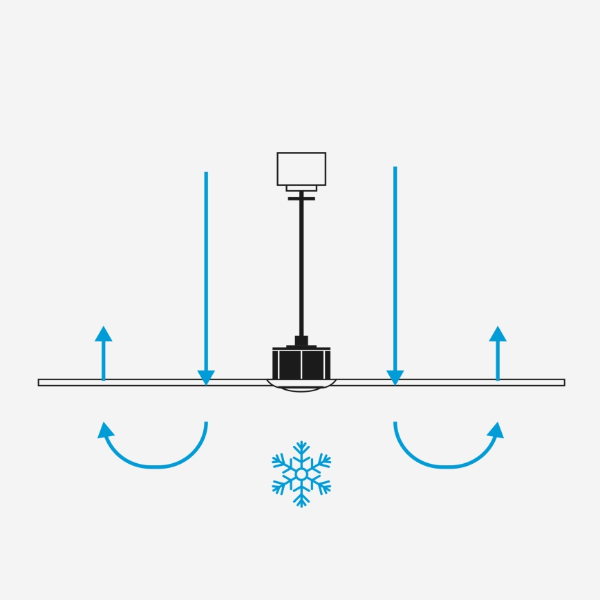FARO 34356WT1S - Ventilator de tavan LED dimabil RUDDER L LED/18W/230V 2700/3000/4000K, diametru 132 cm, maro/negru, Wi-Fi Tuya + telecomandă