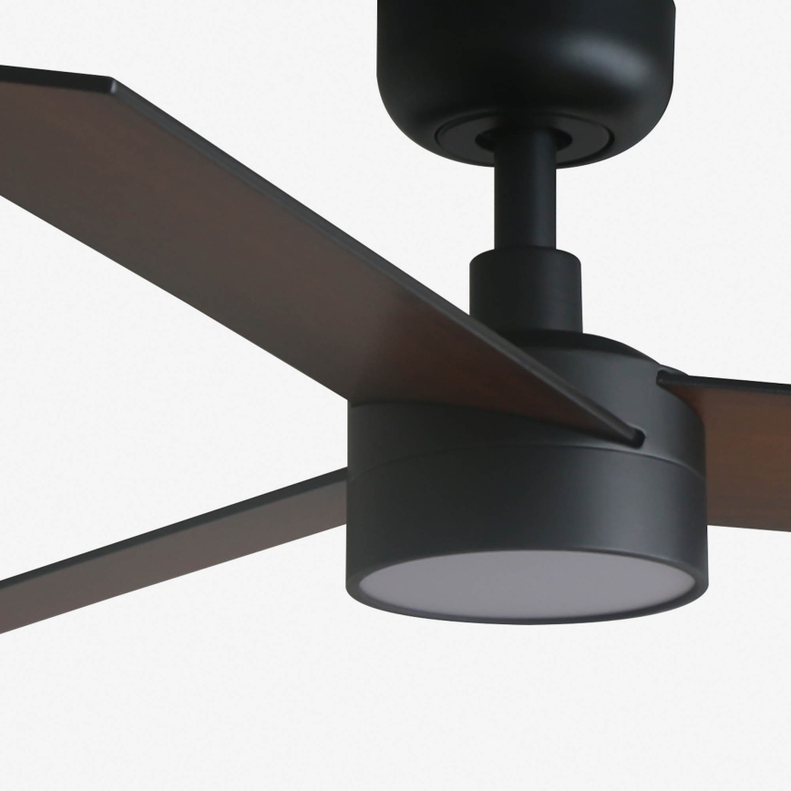 FARO 34296-1TW - Ventilator de tavan RUDDER S cu LED dimabil/18W/230V 2700/3000/4000K Ø 106 cm negru + telecomandă
