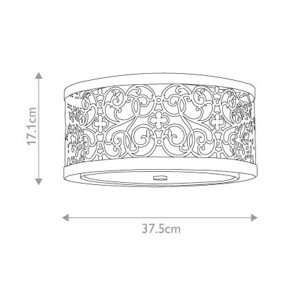 Feiss - Plafonieră ARABESQUE 2xE27/40W/230V aurie