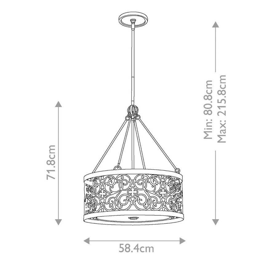Feiss - Candelabru pe tijă ARABESQUE 4xE27/60W/230V auriu