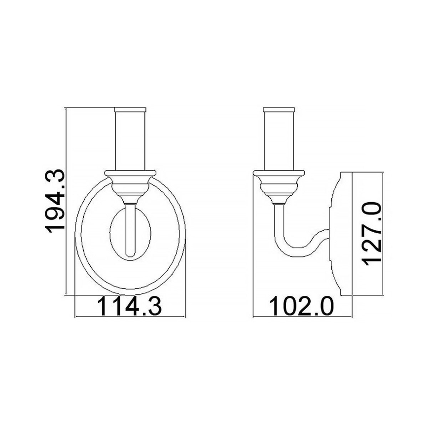Feiss - Aplică de perete HARTSVILLE 1xE14/40W/230V bej/maro