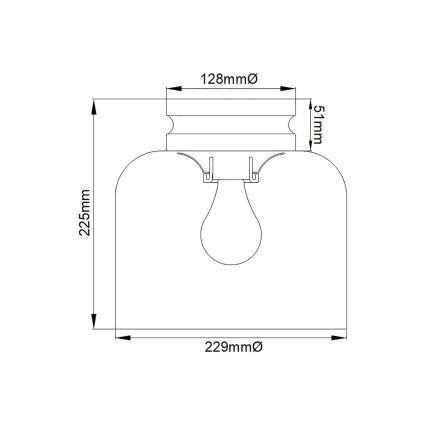 Feiss - Plafonieră HOUNSLOW 1xE27/60W/230V crom lucios