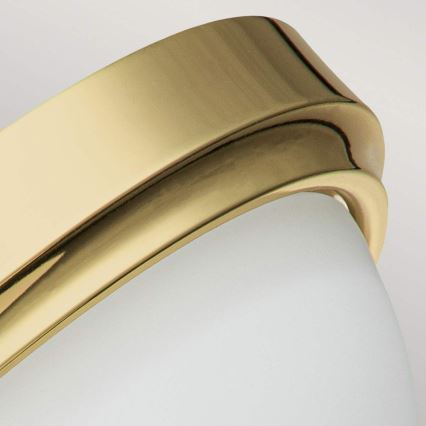 Feiss - Plafonieră de baie MALIBU, 2xE27/60W/230V, IP44, finisaj auriu