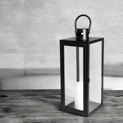 Felinar decorativ 63 cm, negru