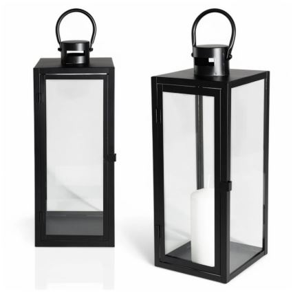 Felinar decorativ 63 cm, negru