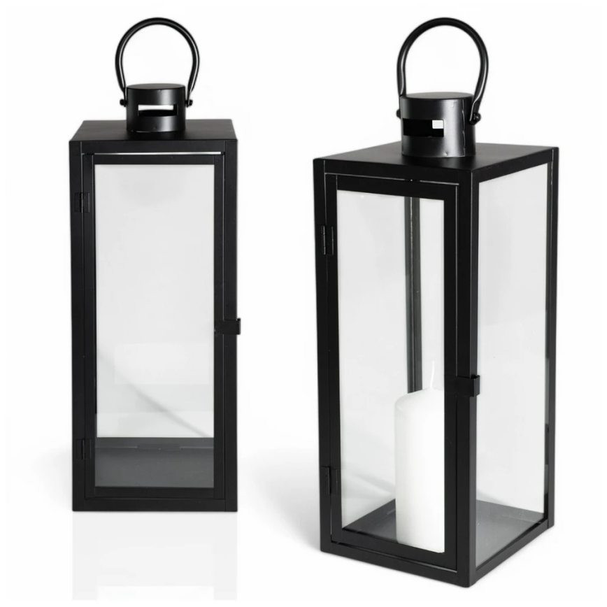 Felinar decorativ 63 cm, negru