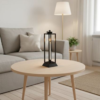 Felinar decorativ HALL, 39,5 cm, negru