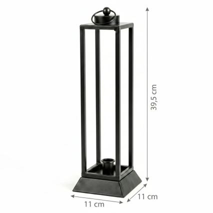 Felinar decorativ HALL, 39,5 cm, negru