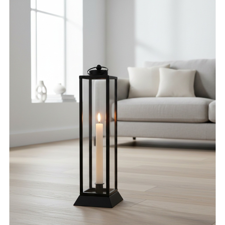 Felinar decorativ HALL, 45,5 cm, negru