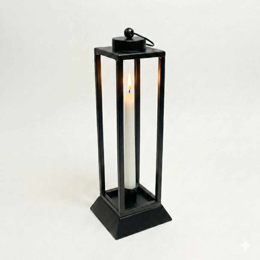 Felinar decorativ HALL, 45,5 cm, negru