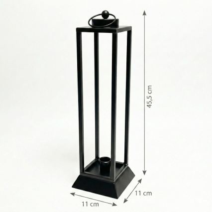 Felinar decorativ HALL, 45,5 cm, negru