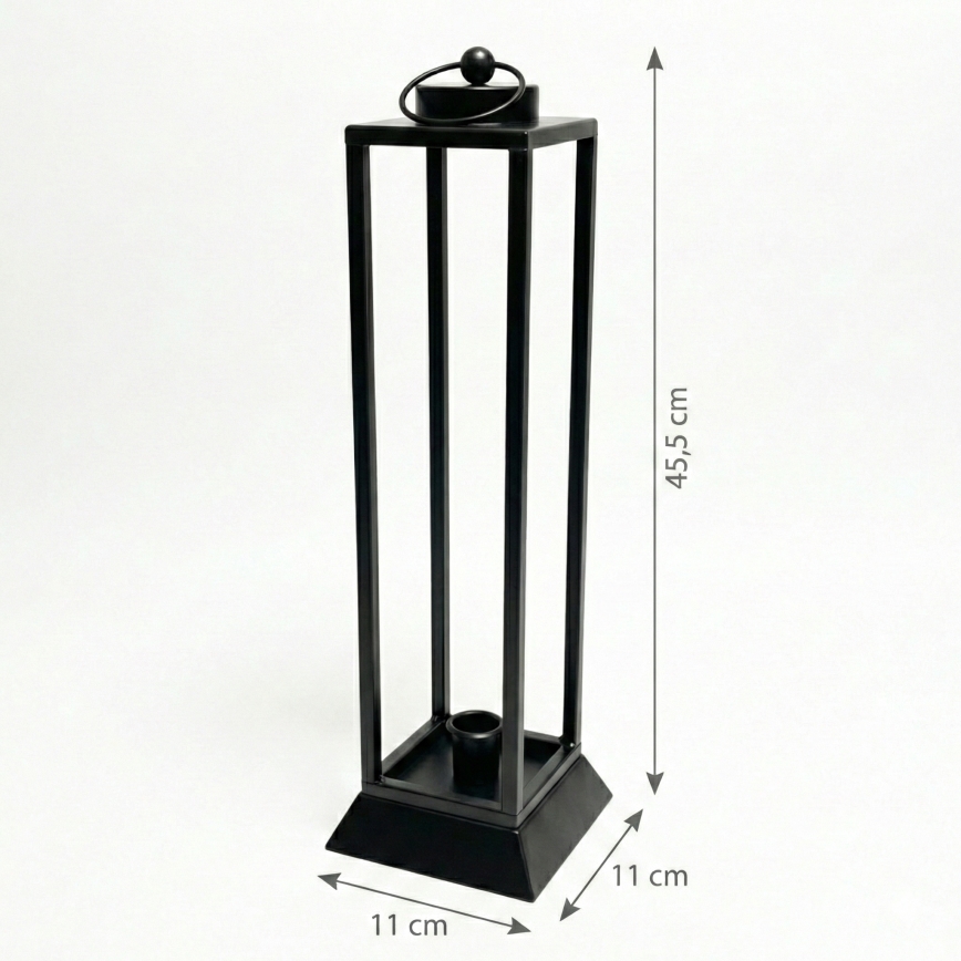 Felinar decorativ HALL, 45,5 cm, negru