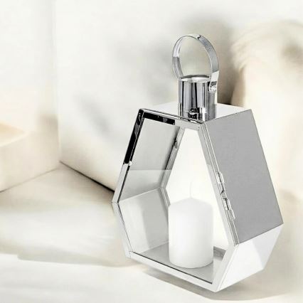 Felinar decorativ PALACE, 34 cm, crom lucios