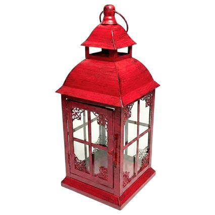 Felinar decorativ REDY, 30,5 cm, roșu
