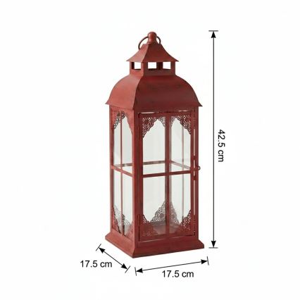 Felinar decorativ REDY 42 cm, roșu