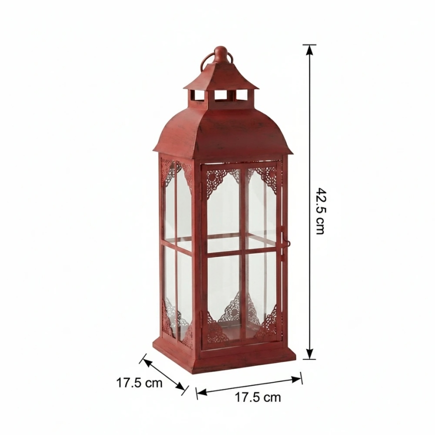 Felinar decorativ REDY 42 cm, roșu