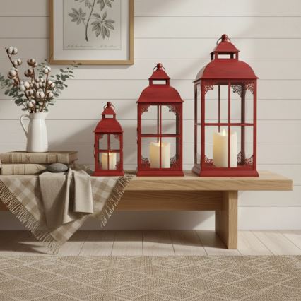 Felinar decorativ REDY 56 cm, roșu