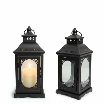 Felinar decorativ ROSEHILL, 27,5 cm, negru