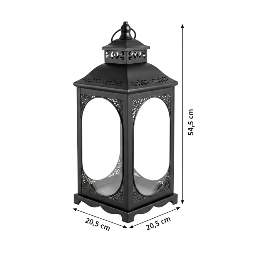 Felinar decorativ ROSEHILL, 54,5 cm, negru
