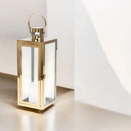 Felinar decorativ TOWER, 29 cm, auriu