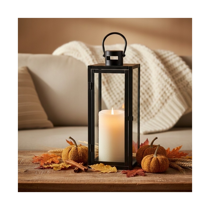 Felinar decorativ TOWER, 29 cm, negru