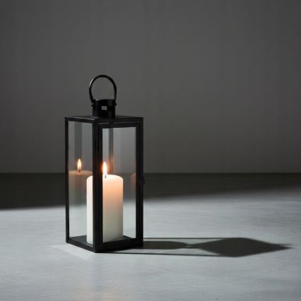 Felinar decorativ TOWER, 29 cm, negru