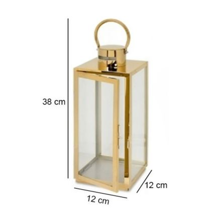 Felinar decorativ TOWER 38 cm auriu
