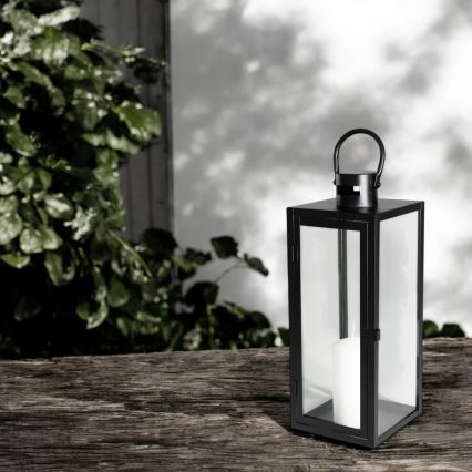 Felinar decorativ TOWER, 38 cm, negru