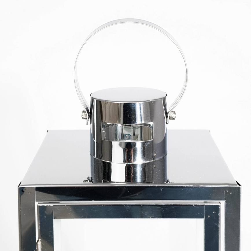 Felinar decorativ TOWER, 49 cm, crom lucios