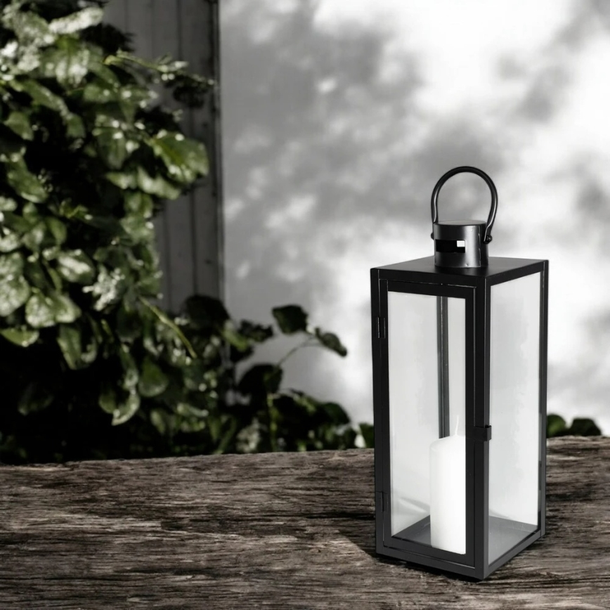 Felinar decorativ TOWER, 49 cm, negru