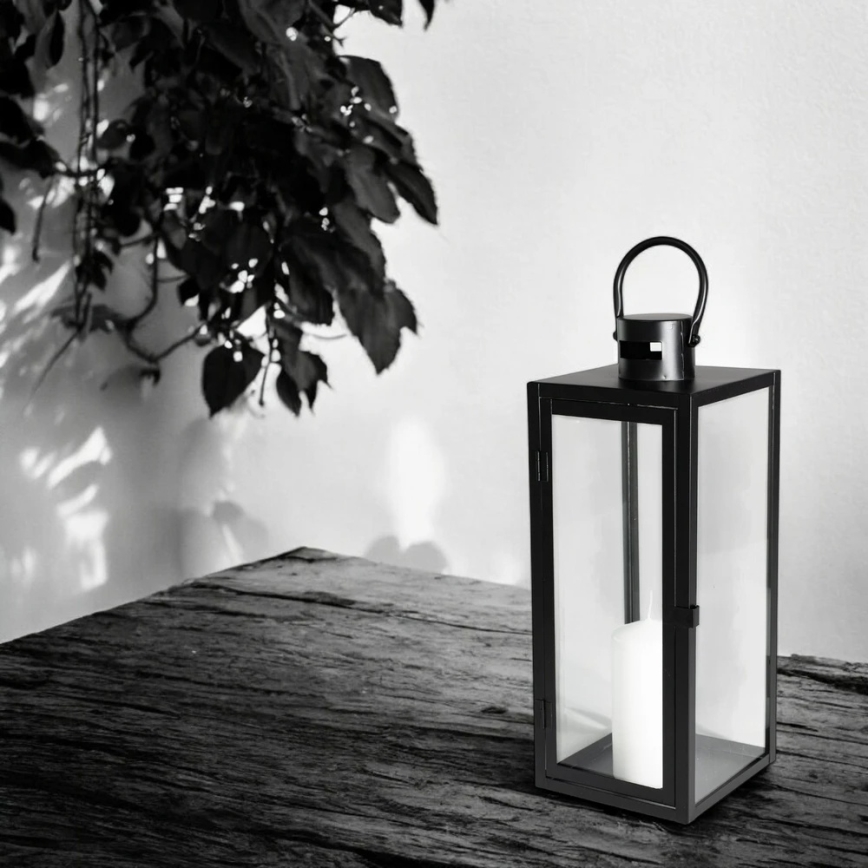 Felinar decorativ TOWER, 49 cm, negru