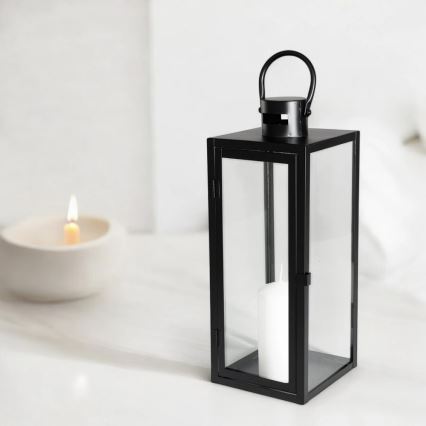 Felinar decorativ TOWER, 49 cm, negru