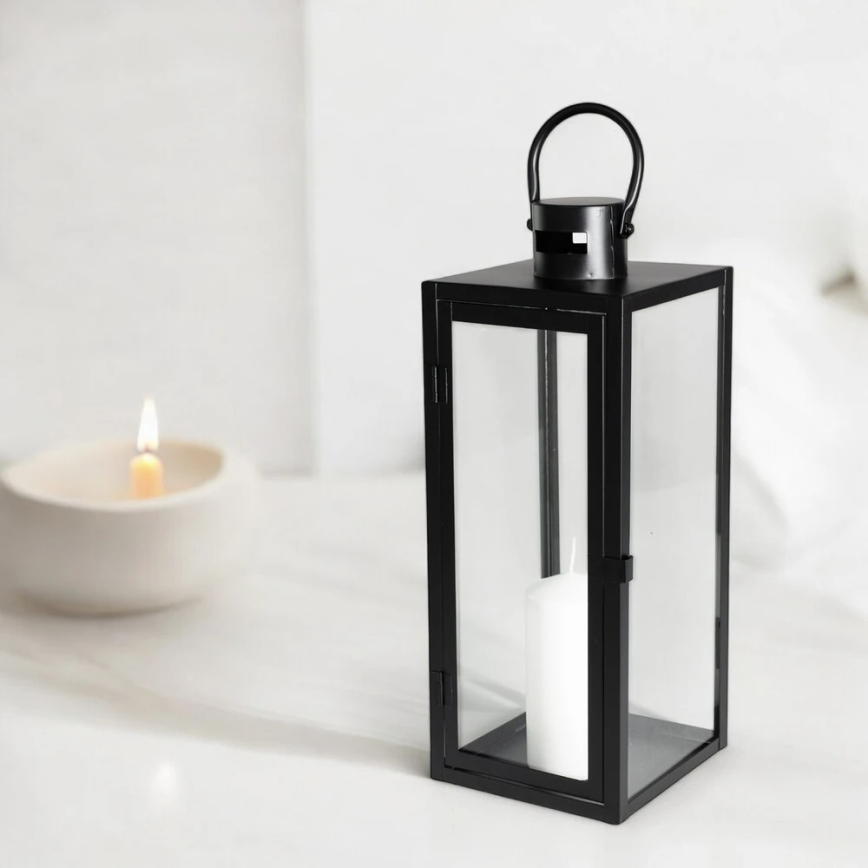 Felinar decorativ TOWER, 49 cm, negru