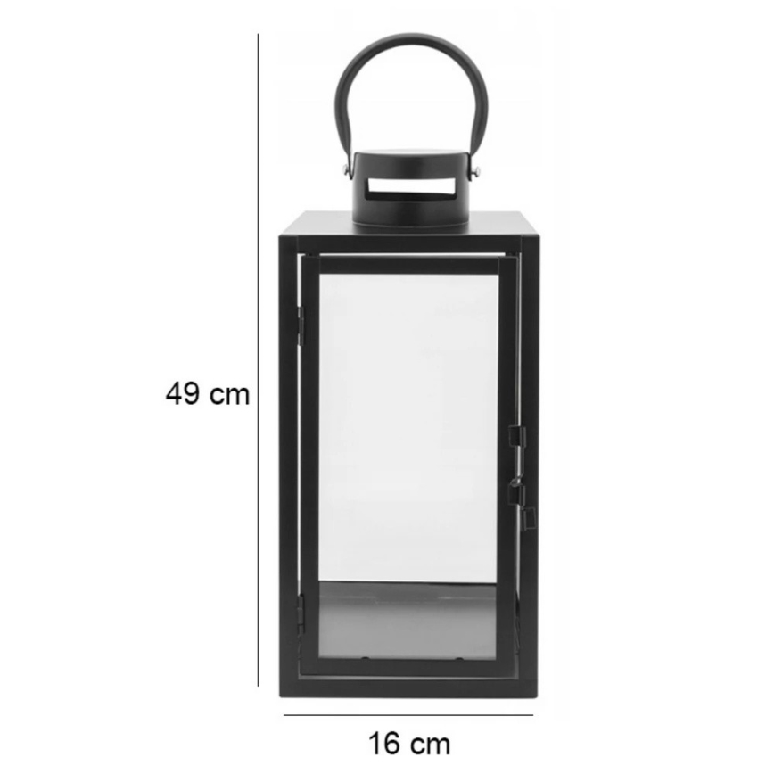 Felinar decorativ TOWER, 49 cm, negru