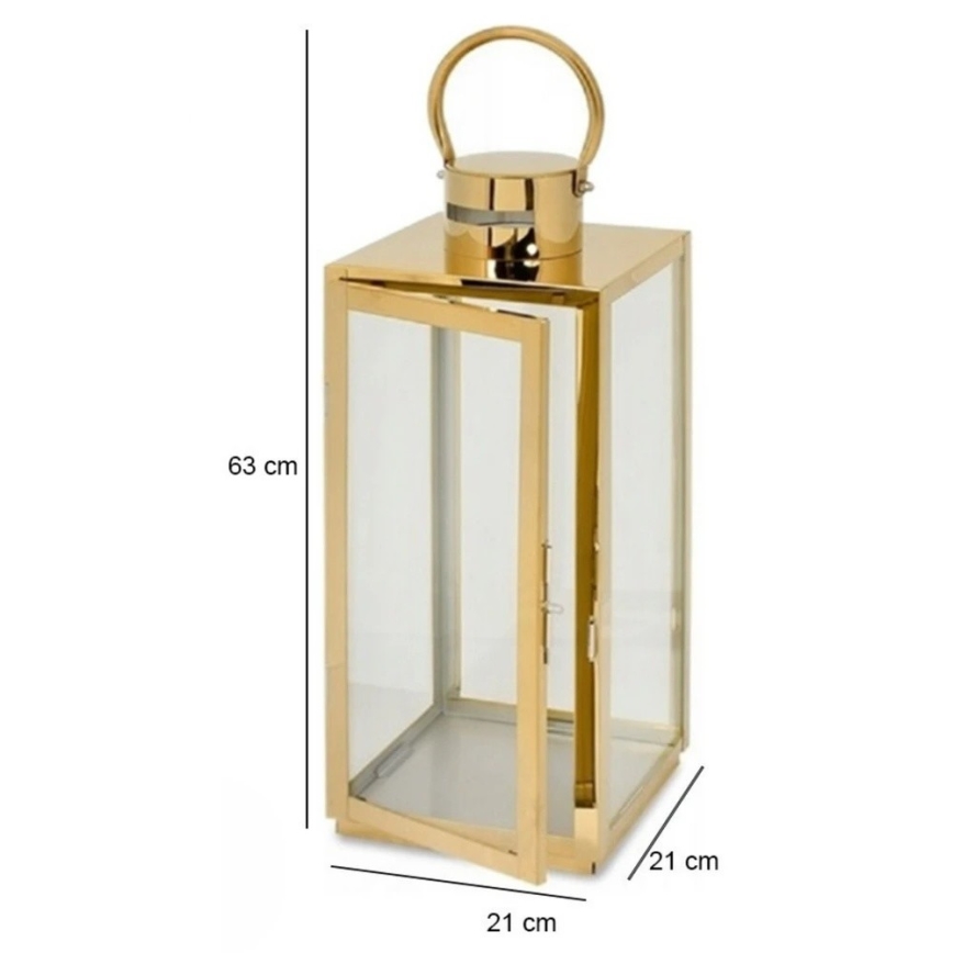Felinar decorativ TOWER, 63 cm, auriu