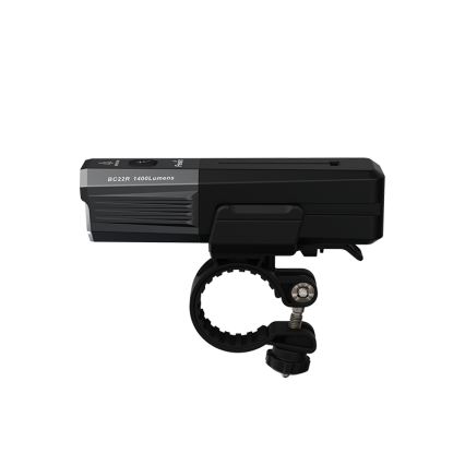 Fenix BC22R - Lampă LED reîncărcabilă pentru bicicletă, cu reglare a intensității luminoase, LED/USB, 3400 mAh, IP66, 1400 lm, autonomie 41 h, negru