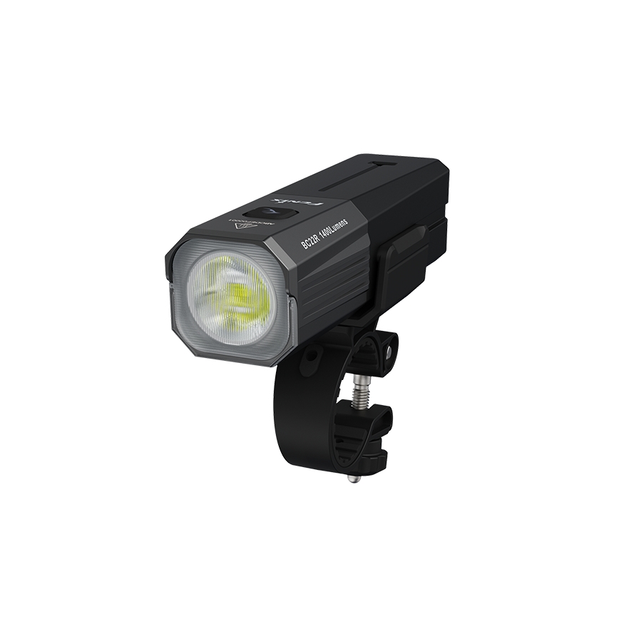 Fenix BC22R - Lampă LED reîncărcabilă pentru bicicletă, cu reglare a intensității luminoase, LED/USB, 3400 mAh, IP66, 1400 lm, autonomie 41 h, negru