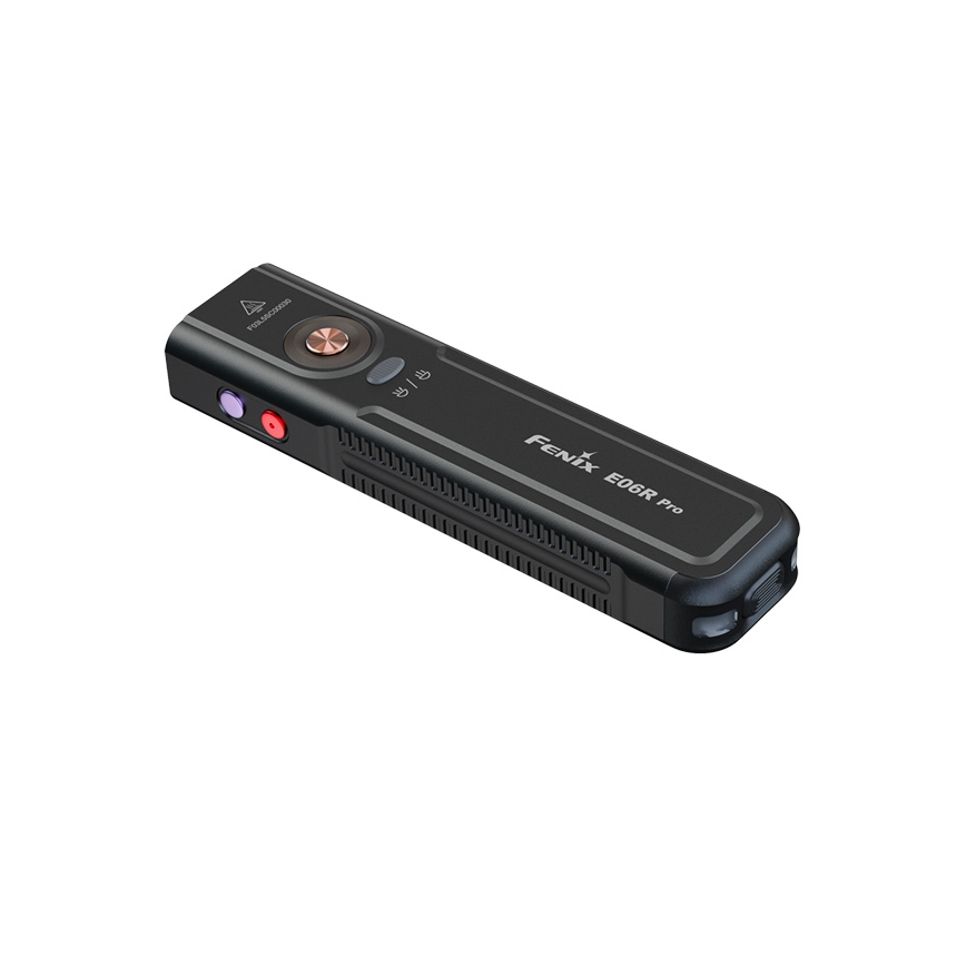 Fenix E06R PRO EUBLC - Lanternă LED reîncărcabilă reglabilă, LED/USB, 1650 mAh, IP66, 1600 lm, 111 h, neagră