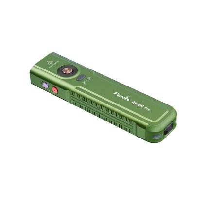 Fenix E06RPROEUOLI - Lanternă LED reîncărcabilă cu reglare a intensității, încărcare USB, 1650 mAh, IP66, 1600 lm, 111 ore, verde