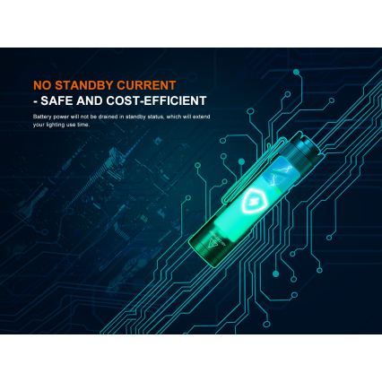 Fenix E12V30 - Lanternă LED reîncărcabilă, reglabilă, 1xAA, 2000 mAh, IP68, 200 lm, 100 h, negru