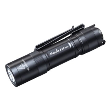 Fenix E12V30 - Lanternă LED reîncărcabilă, reglabilă, 1xAA, 2000 mAh, IP68, 200 lm, 100 h, negru