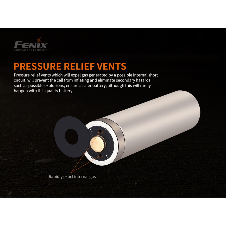 Fenix FE21700V20 — baterie reîncărcabilă 21700, 3,6 V, 5000 mAh — 1 buc.